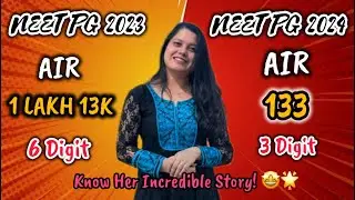 From AIR 1 lakh 13K to AIR 133 🔥 in NEET PG 24 ~ Dr Manaswi Dutta shares Her Incredible comeback! 🌟✨