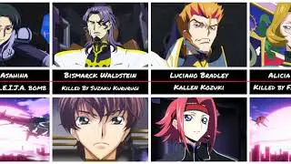 Who Killed Whom in Code Geass Lelouch of the Rebellion