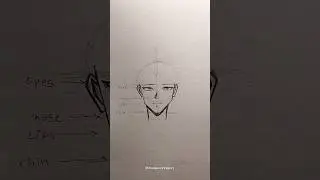 How to draw anime face (boy) ✨ 