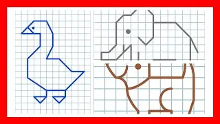 ❤️ Dibujos en cuadrícula fáciles 👈 | Parte 3