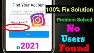 User not found on instagram | How to fix instagram user not found | Instagram user not found problem