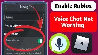 How To Get Roblox Voice Chat (2024), | How To Enable Voice Chat On Roblox,