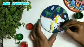 #rajasthaniseries #pichwai beautiful pichwai cow painting tutorial ll cow pichwai painting tutorial