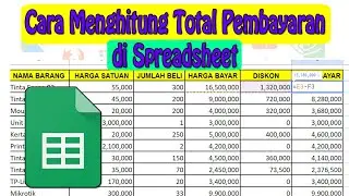 Cara Menghitung Total Pembayaran di Spreadsheet