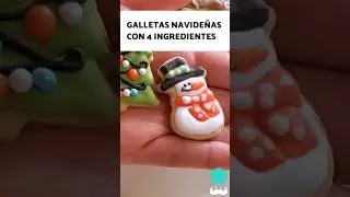 GALLETAS NAVIDEÑAS con 4 Ingredientes 🍪🎄🎅🏻 Galletas de Mantequilla Fáciles