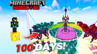 I Survived 100 Days on ONE LUCKY BLOCK in Hardcore Minecraft