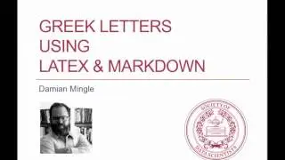 Greek Letters Using Latex and Markdown in 90 Seconds