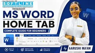 MS Word Home Tab Explained in Easy Way | Complete Guide by Aarushi Ma’am 💻✨