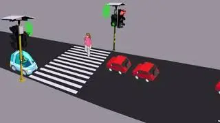 Pedestrian crossing puch button solar traffic light system #solarledsignal #trafficlightsystem