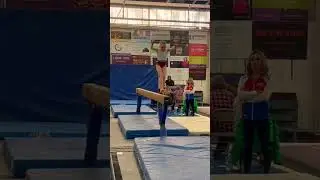 Beam Gymnastics Front Tuck 😱🤯‼️ #shorts #gymnast #gymnastics