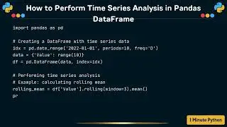 How to Perform Time Series Analysis in Pandas DataFrame