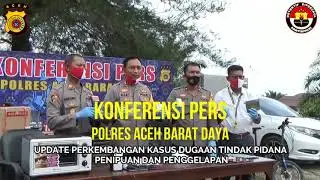 konferensi pers polres aceh barat daya
