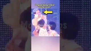 jungkook hiding tired/sleeping jin during concert 