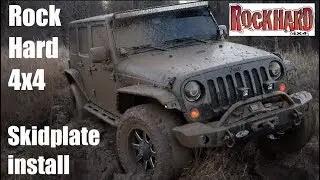 How to: Jeep Wrangler RockHard 4x4 Oil Pan & Transmission Skidplate Install