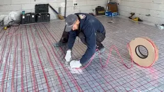 Installation of electric underfloor heating