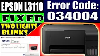 Epson L3110 two lights blink with Error Code 034004