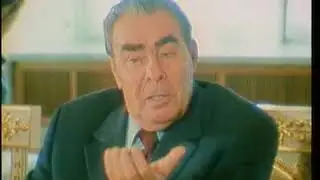 Soyuz Apollo  Meeting of Leonid Brezhnev with the crew 1975