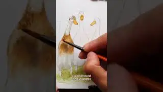 Let's Paint Indian Runner Ducks with Watercolor
