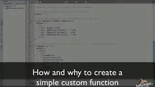 How and why to create a simple custom function in PHP