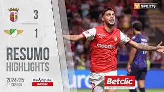 Resumo: Braga 3-1 Moreirense (Liga 24/25 #3)