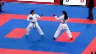 MS WKF 2012, Eliminace kumite female -61kg (Lucie Veithová) 1.kolo