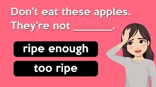 Too vs Enough | What's the difference? 🤔 | Explained! | English Test