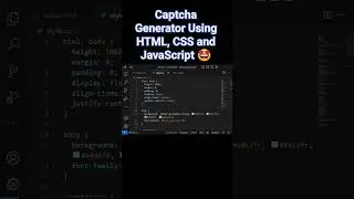 Captcha Generator Using HTML, CSS and JavaScript 🤩 