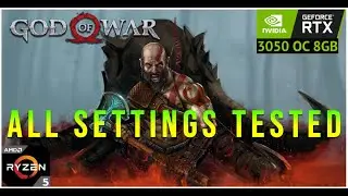 God Of War RTX 3050 OC 8GB ALL SETTINGS BENCHMARK l Ryzen 5 3600