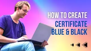 How to create black and blue certificate design in |MS WORD|2016 for online class certificate design