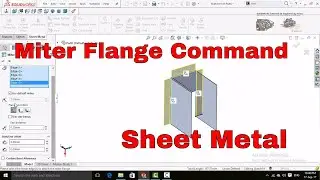 How to use Miter Flange Command Sheet Metal Tutorial SolidWorks