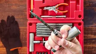 CTR Heavy Duty Tire Plug Kit - 68pcs All-in-One Universal Tire Repair Kit Tools Tire Flats