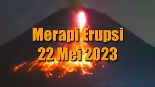 Guguran Lava Pijar Merapi saat Subuh 22 Mei 2023 04:25 WIB