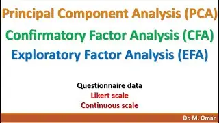 Principal Component Analysis Exploratory Factor Analysis Confirmatory Factor Analysis