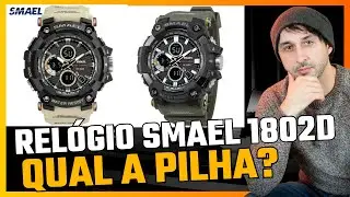 qual a pilha  do relógio smael 1802d digital e analógico?