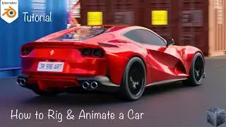Blender Tutorial || Rig & animate a car using free addons | Rigacar | BlenderKit