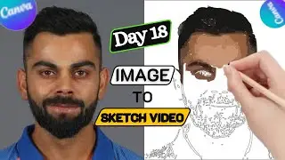 Photo into Sketch Video in Just 5 sec 👍With Canva | Canva Tutorial for Beginners | 
