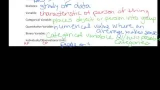 Categorical and Quantitative Variables