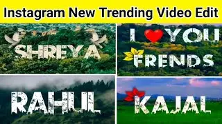 Trending Name Art Photo Editing |  Instagram Trending Reels Video Editing | Instagram Viral reels