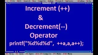 Increment (++) & Decrement (--) Operator | printf(“%d%d%d”,++a,a,a++);