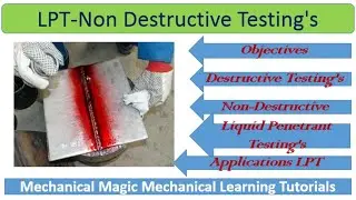 TESTINGS OF MATERIAL | DT AND NDT TESTINGS | DYE PENETRATION TESTING | DPT