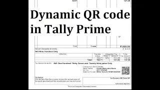 Dynamic QR Code - UPI in Sales Invoice | Tally Prime add-on