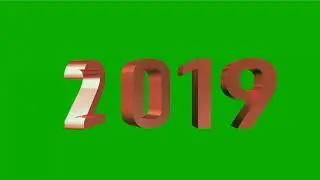 2019 green screen effect happy new year