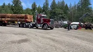 2024 Deming log show first place best load of logs Peterbilt logger. Tellefsen Trucking .