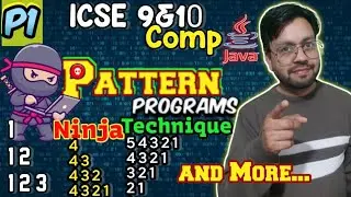 Part 1 - Smart and Fastest Way To Solve Java Triangle Pattern Programs || ICSE Computer Class 10th
