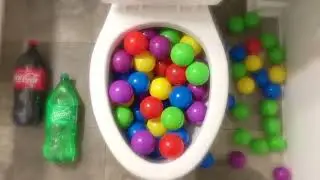 Will it Flush? Coca Cola, Fanta, Mirinda Balloons and Plastic Balls 2