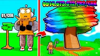 GROWED AND CHOPPED DOWN THE LARGEST TREE IN THE WORLD FOR $914,673,612,782 IN SEC 😱 ROBLOX