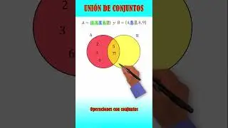OPERACIONES CON CONJUNTOS EN EL DIAGRAMA DE VENN – UNION DE CONJUNTOS #shorts #shortsfeed #quidimat