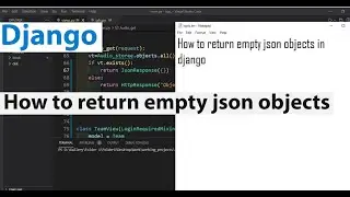 How to return empty json objects in django