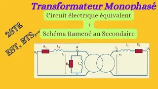 Transformateur : Circuit électrique équivalent, Schéma ramené au Secondaire