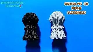 Origami 3D Peón (Ajedrez)